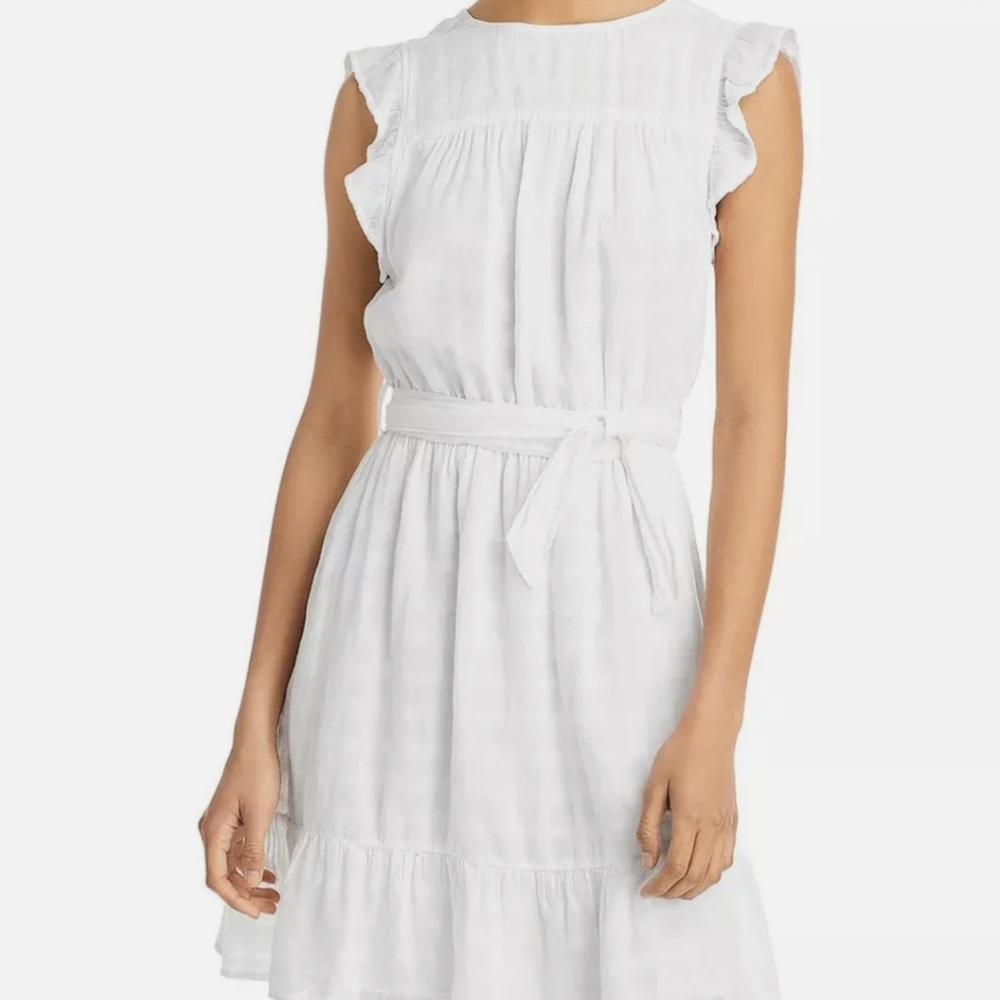 bella dahl White Dress Ruffle Sleeves - Adorable